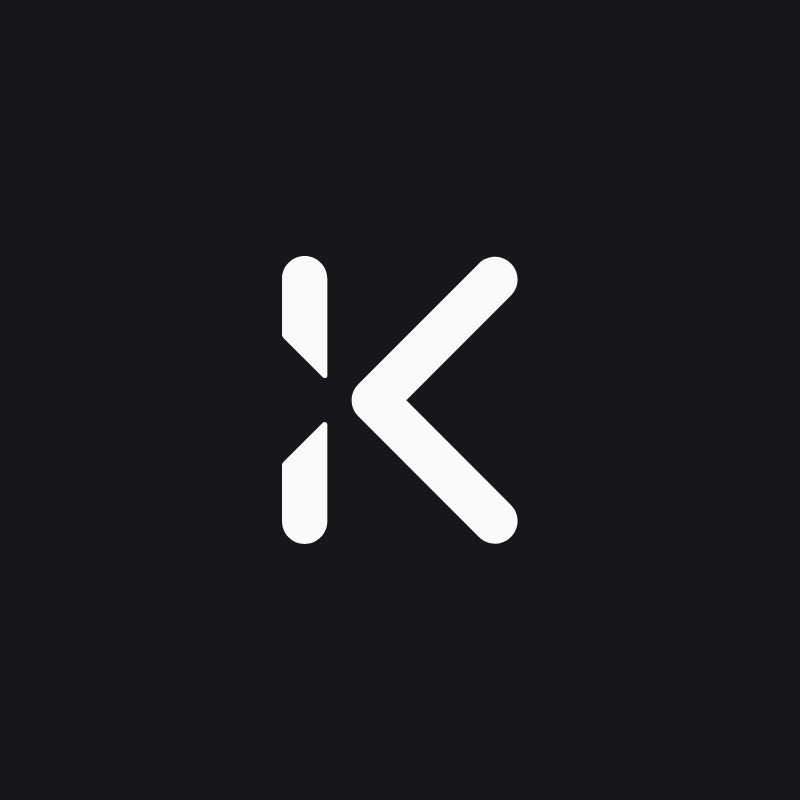 Kazaar LinkedIn profile picture: the white K icon on Kazaar Ink.